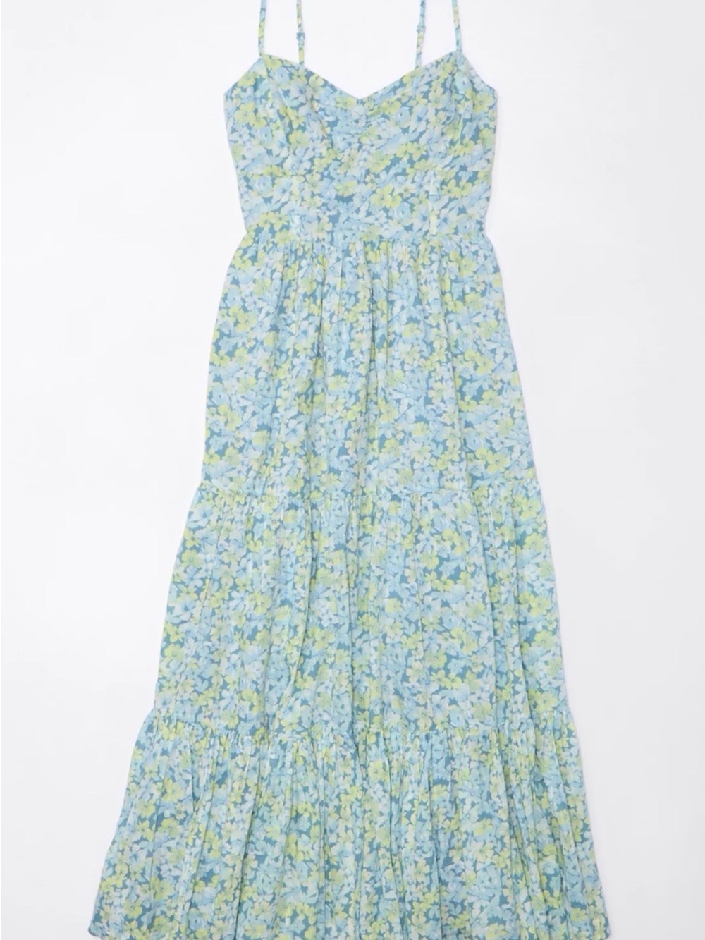 AEO Light Blue Floral Maxi Dress